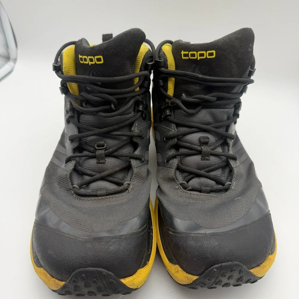 Topo Athletics Trailventure 2 Mens 10.5 Hiking Boot Charcoal/Mustard VIBRAM